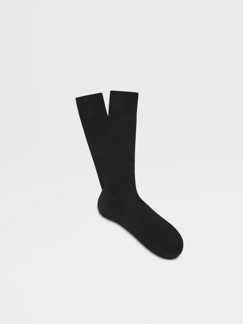 BLACK COTTON SOCKS 1