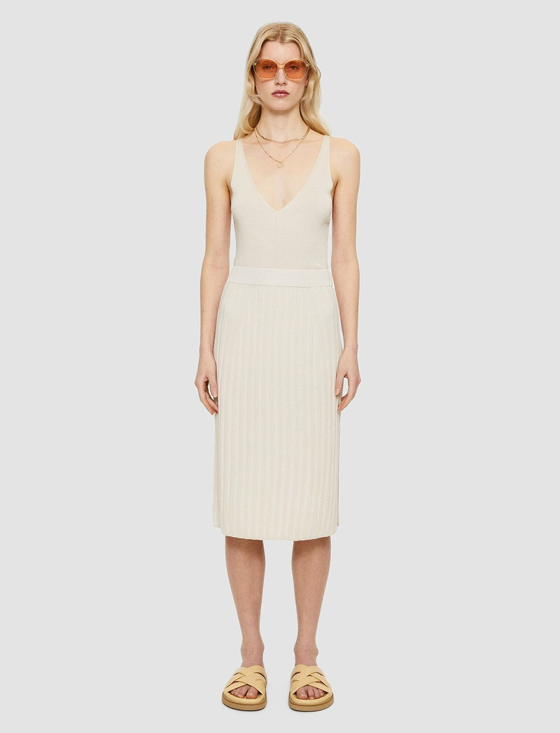JOSEPH Satiny Rib Skirt outlook