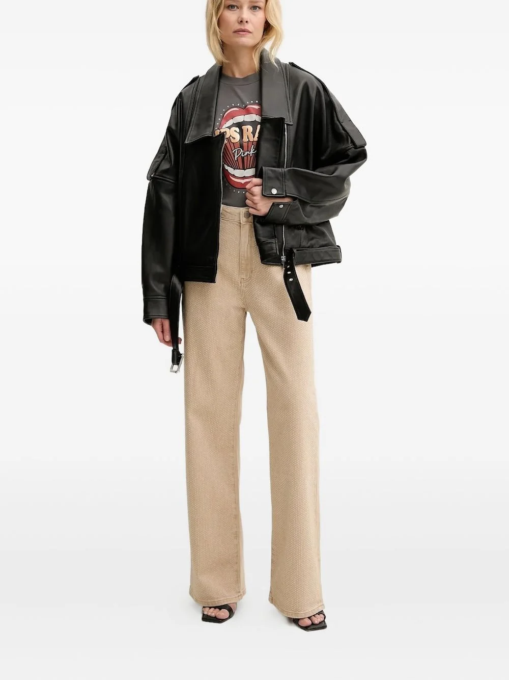 embellished straight-leg jeans - 1