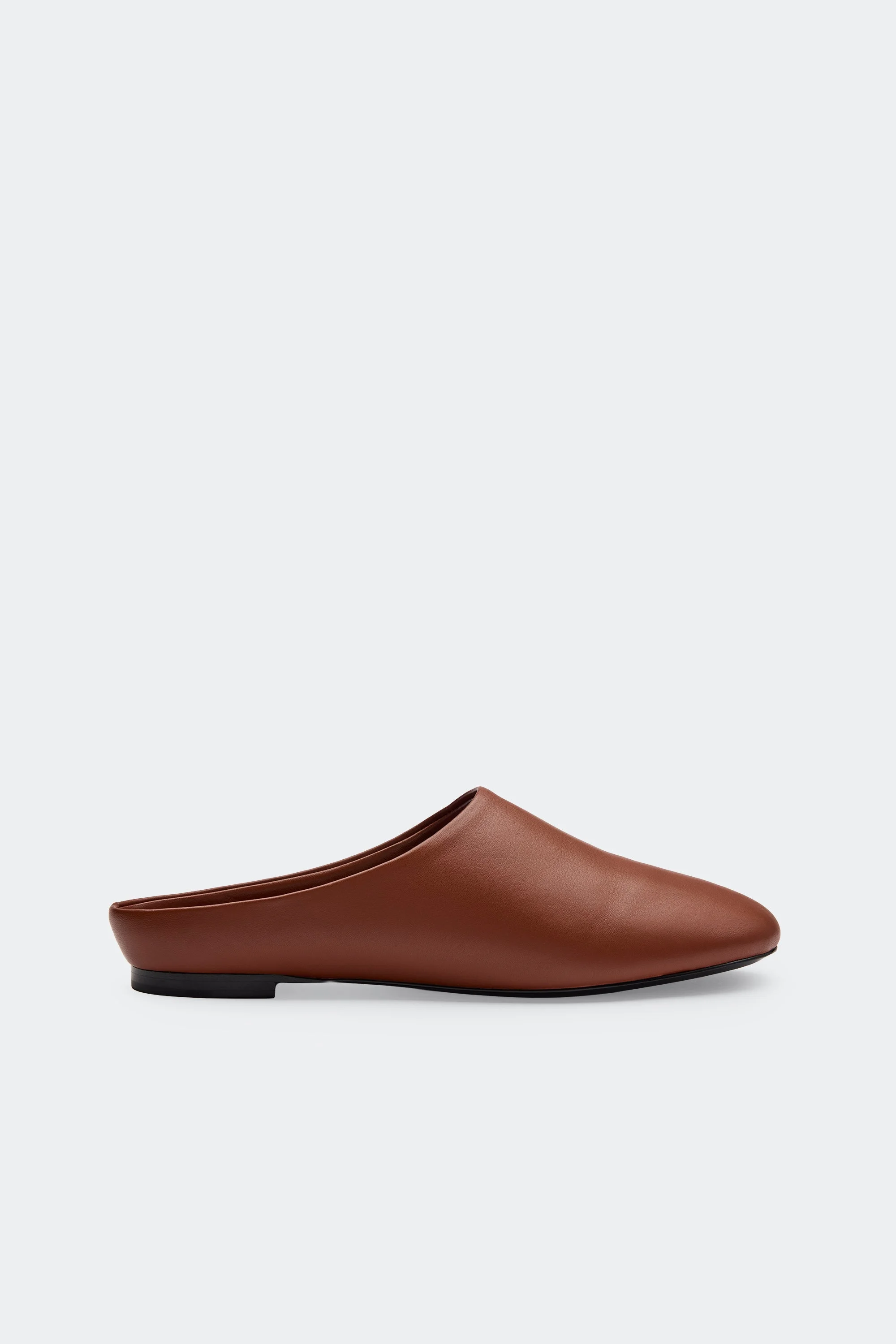 Leather Riad Slipper In Sepia Brown - 1