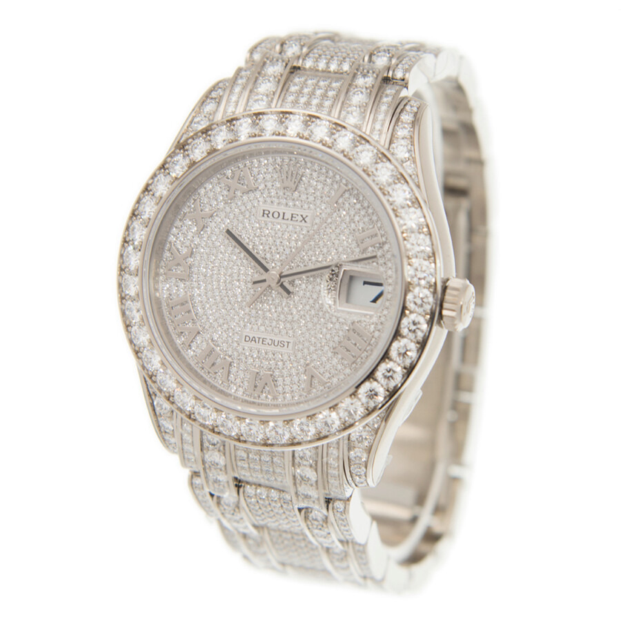 Rolex Pearlmaster 39 Men's 18kt White Gold Pearlmaster Diamond Pave Watch 86409PAVEPM - 4