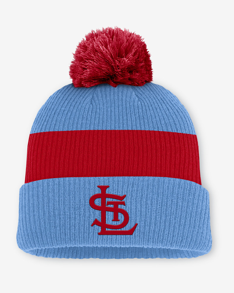 St. Louis Cardinals Cooperstown Peak Men's Nike MLB Cuffed Pom Beanie 1