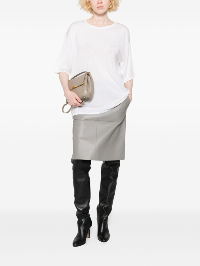 TOTEME paneled leather skirt outlook