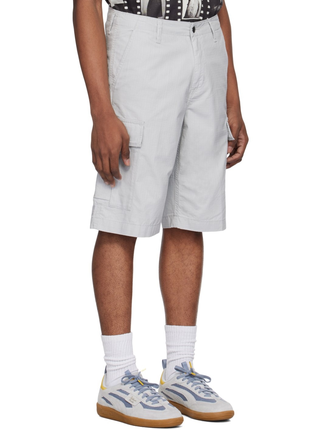 Gray Regular Cargo Shorts - 2
