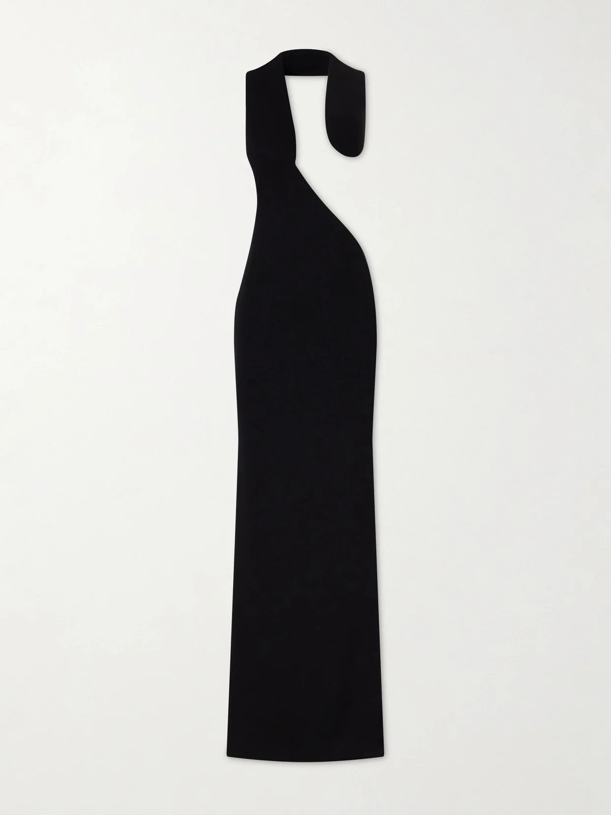 Asymmetric Open-back Jersey Gown - 1