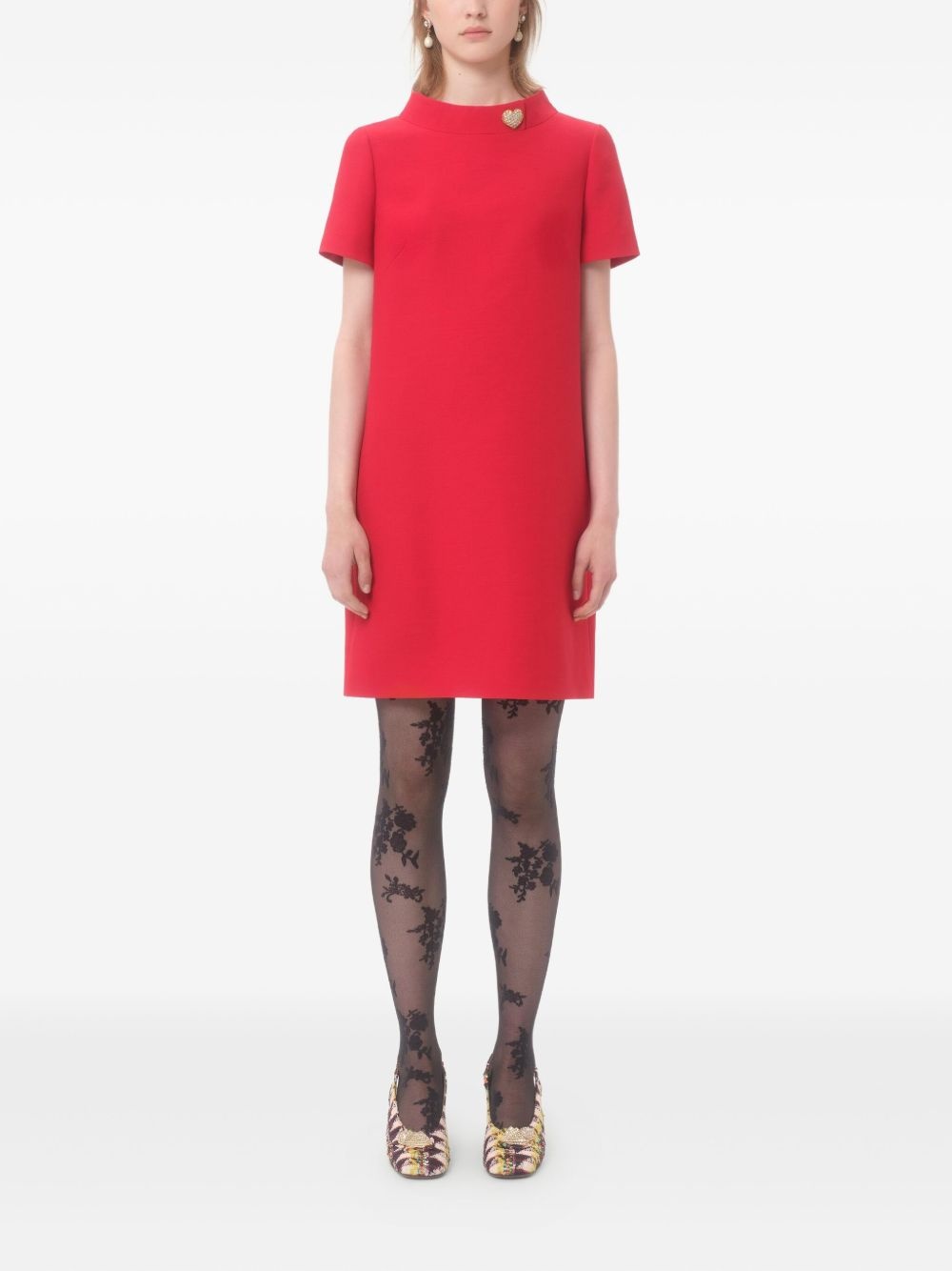 crepe mini dress - 5