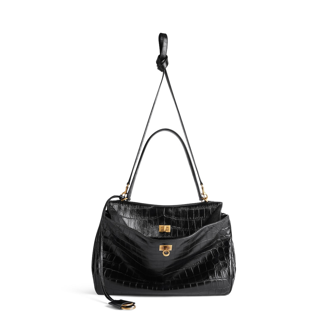 Women's Rodeo Handbag Medium in Black - 5