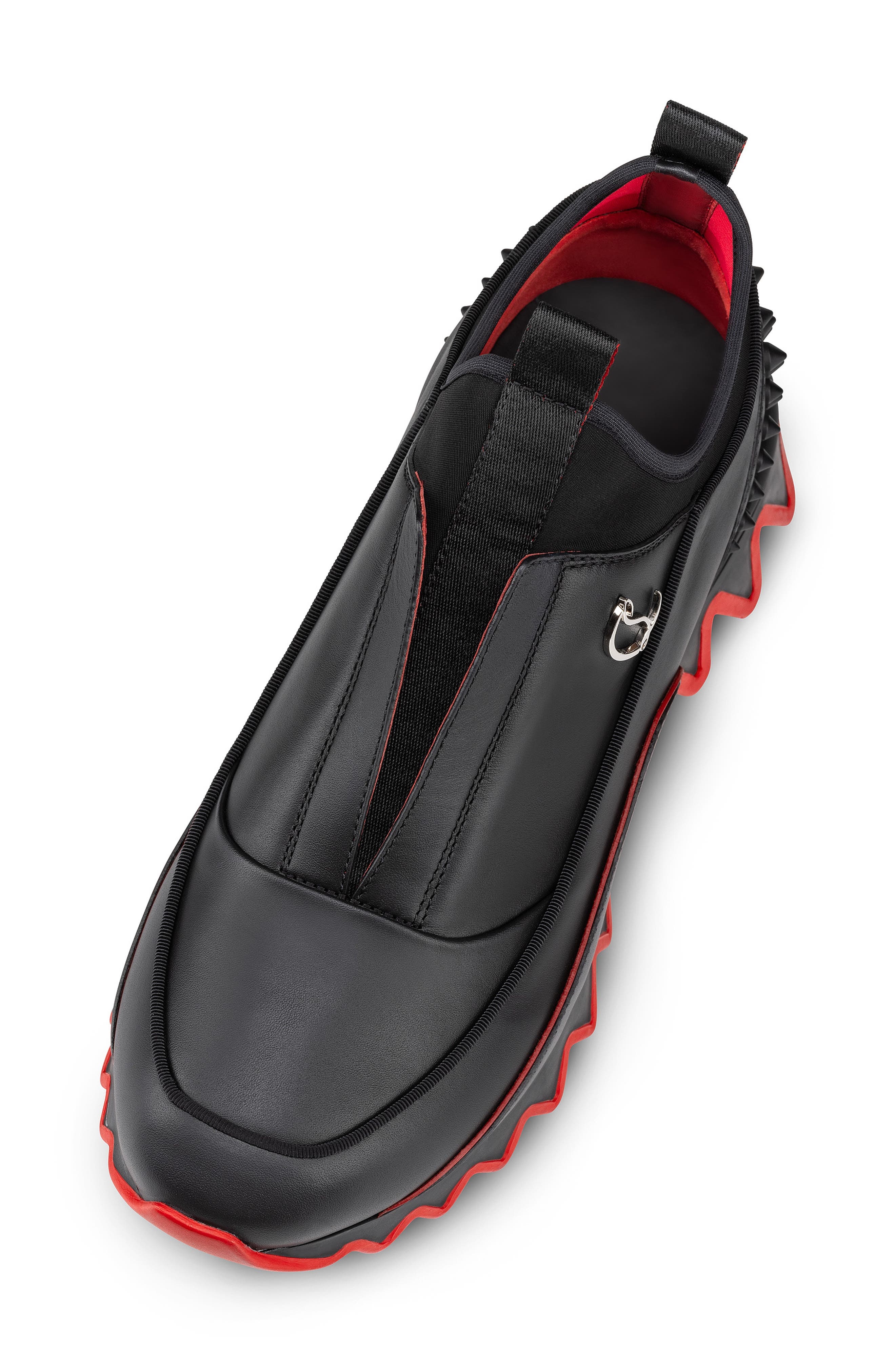 Christian Louboutin Sharkyloub Spikes Slip-On Sneaker in Black at Nordstrom - 4