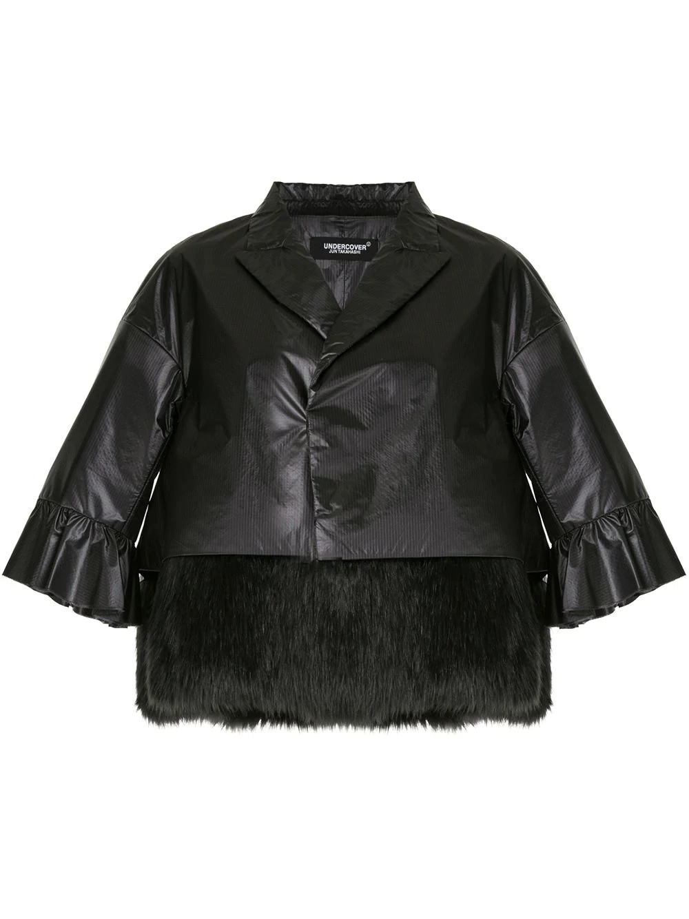 faux fur-panelled jacket - 1