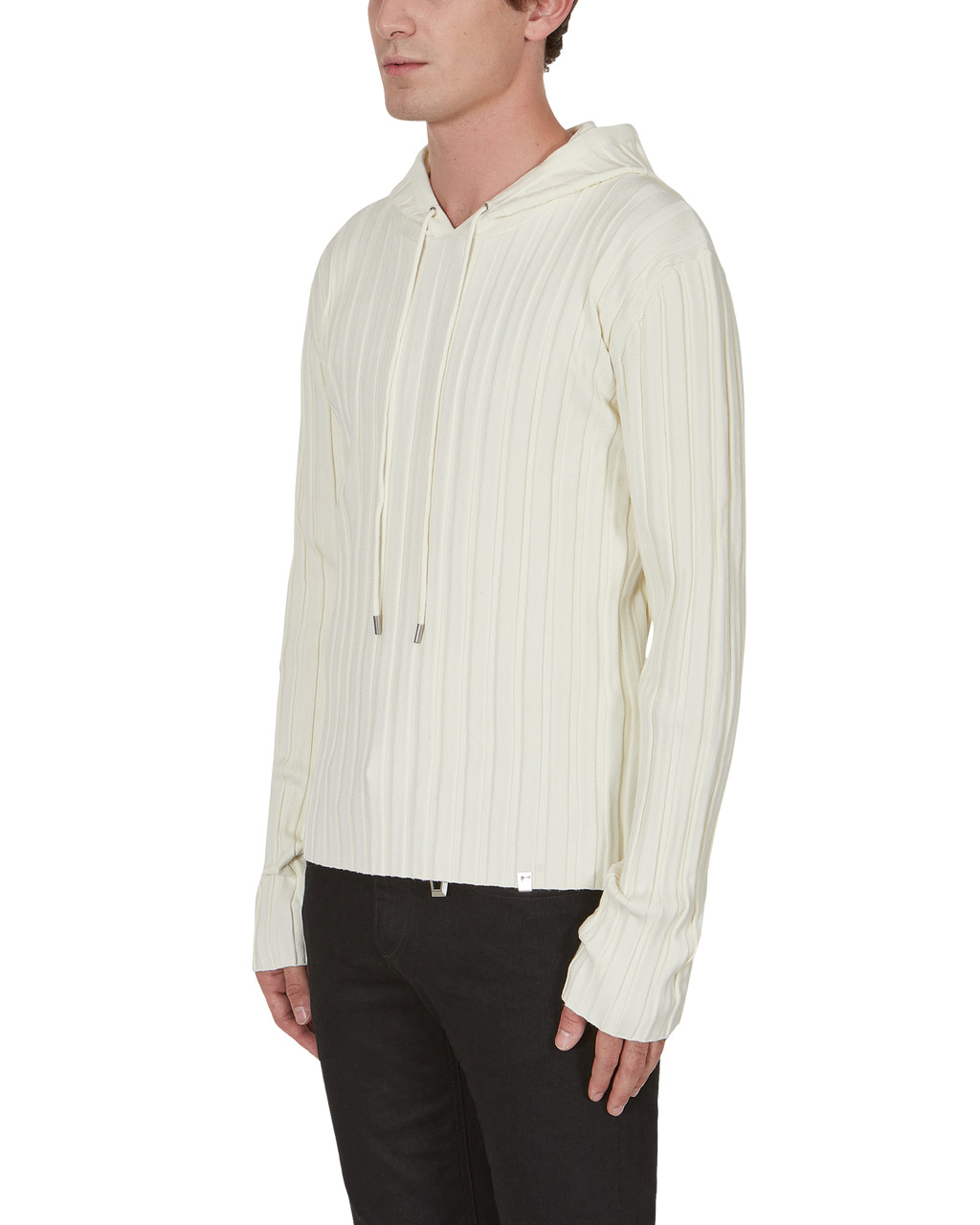 RIBBED KNIT HOODIE - 3