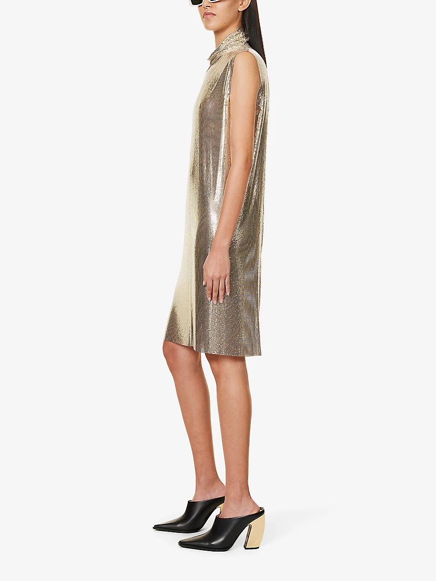 【関税込み】sportmax 'Mantide' dress Sportmax Mantide high-neck brass midi dress | selfridges