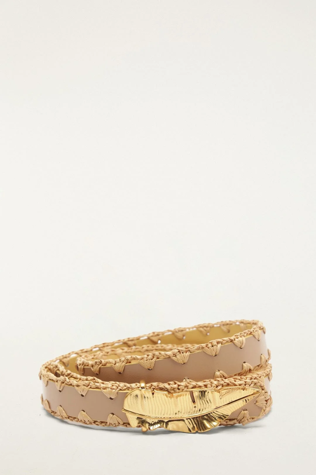 Beige Double Sided Strap Belt - 1