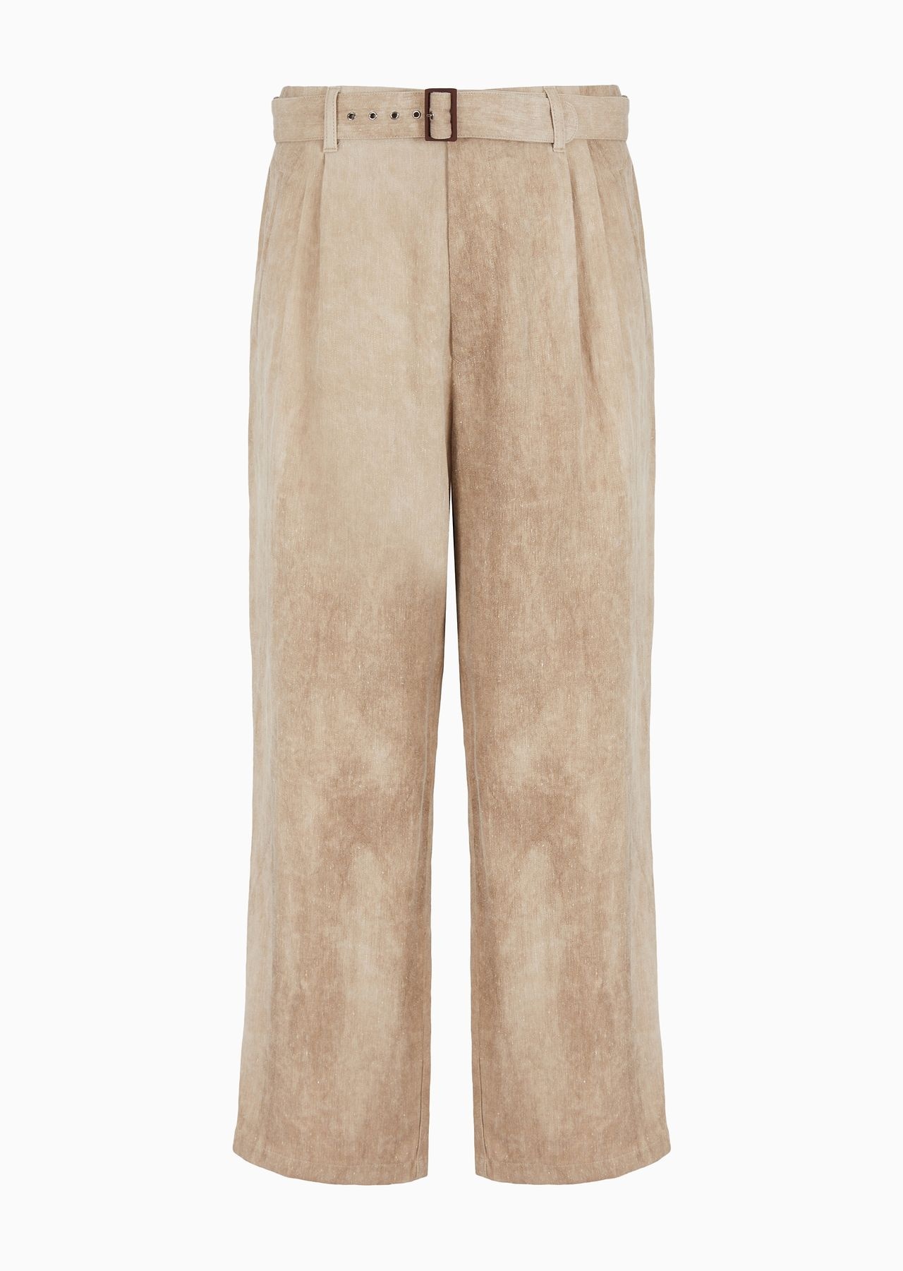 Two-dart, airbrushed linen trousers - 1