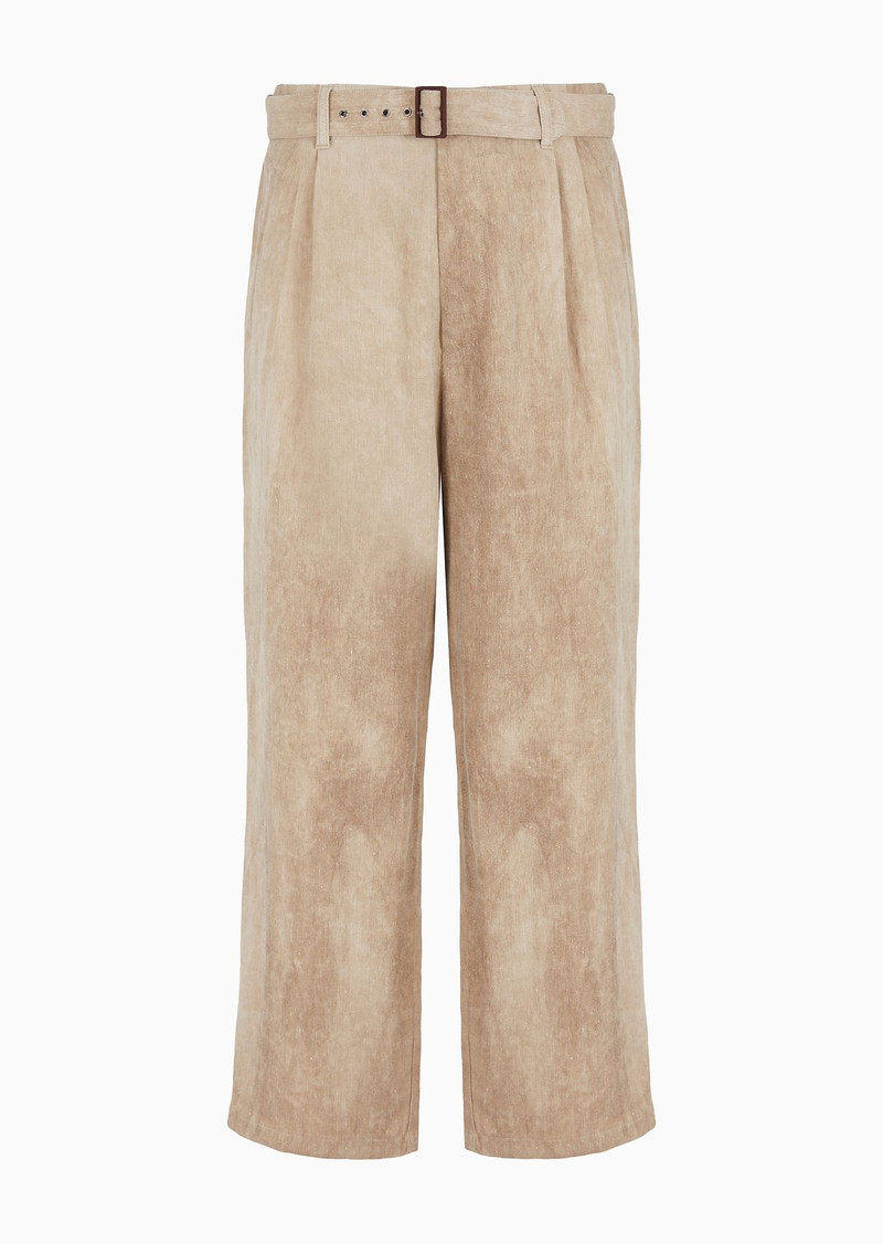 Two-dart, airbrushed linen trousers 1