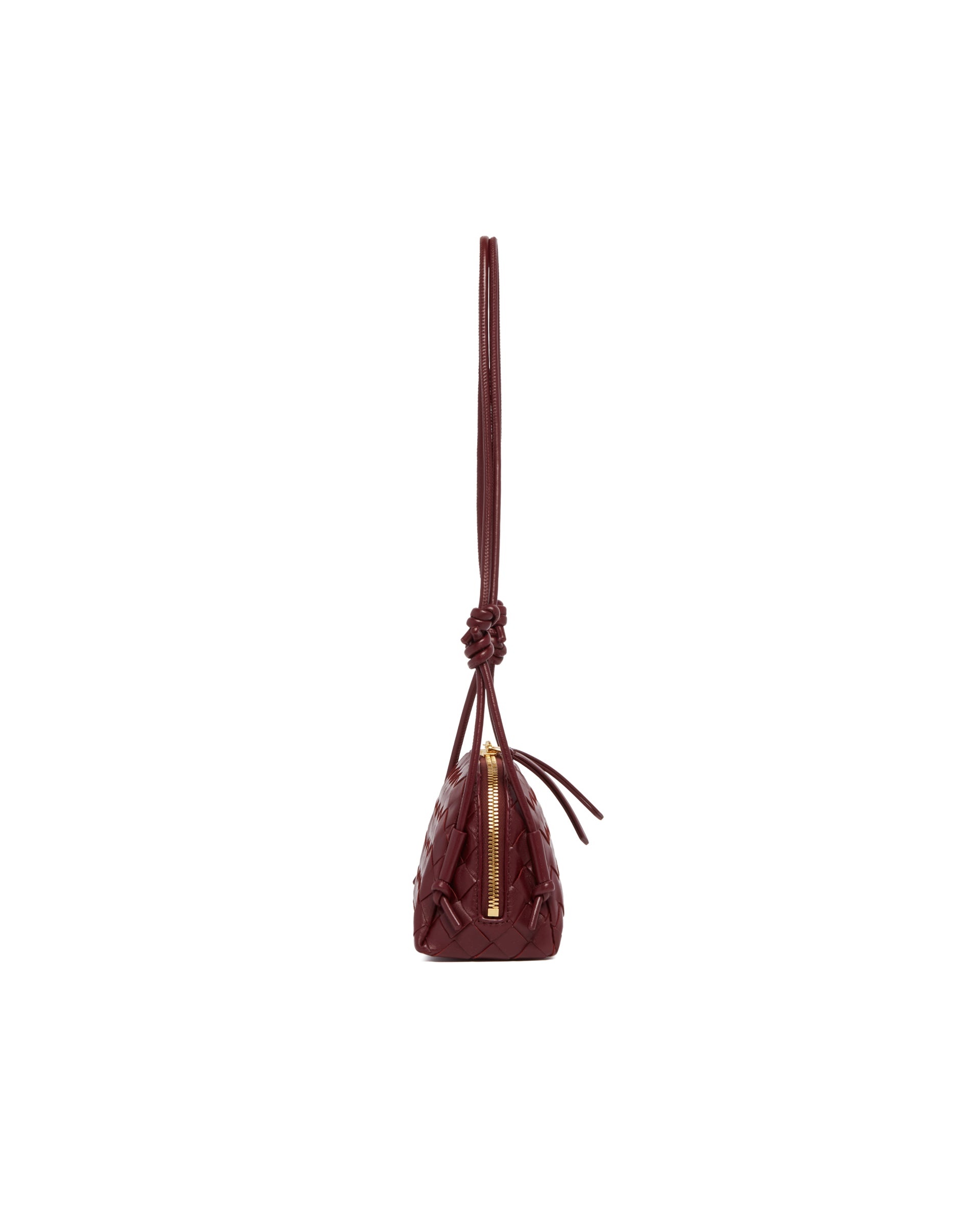 Burgundy Intrecciato Concert Clutch - 2