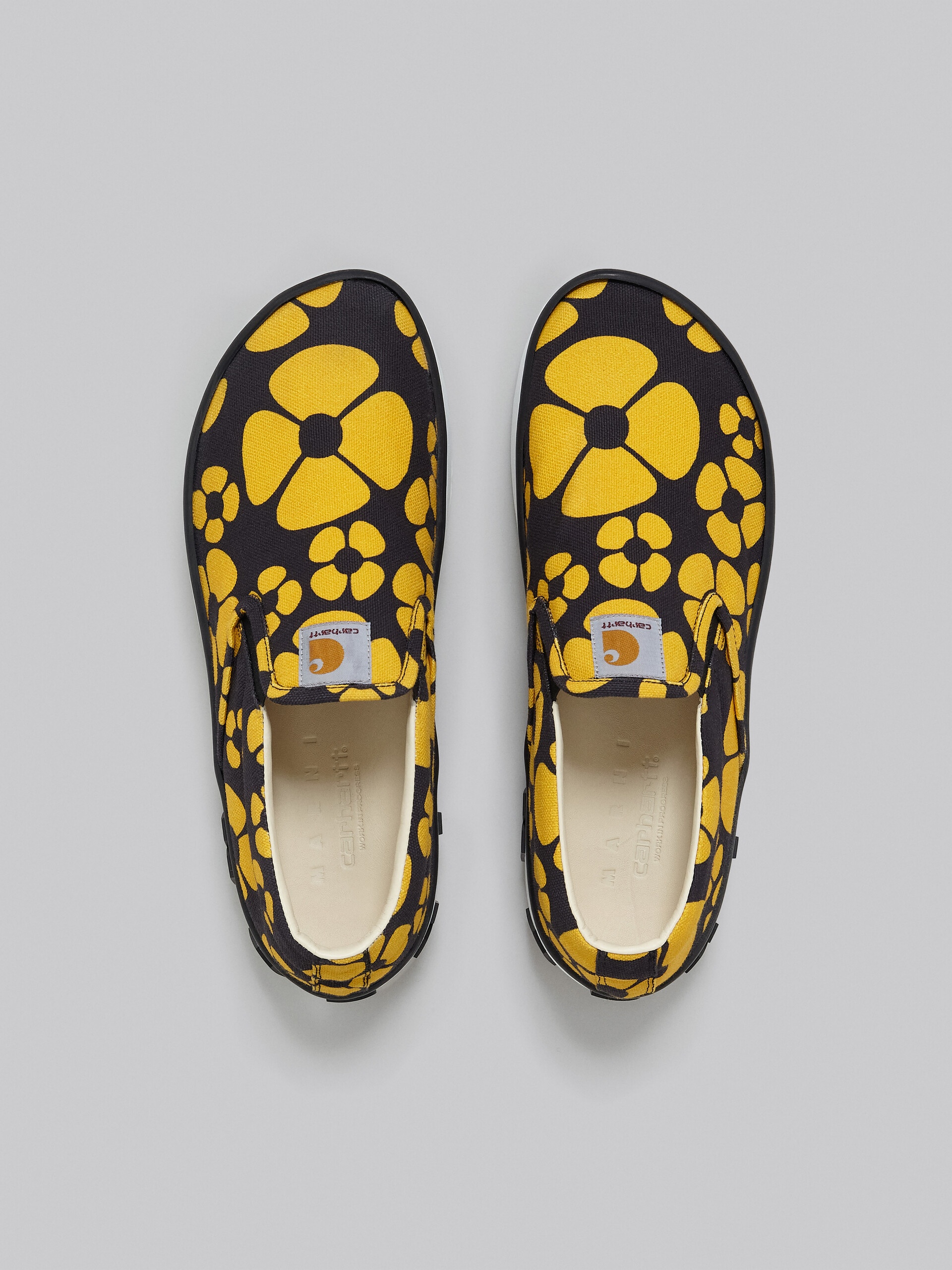 MARNI X CARHARTT WIP - YELLOW SLIP-ON SNEAKERS - 4