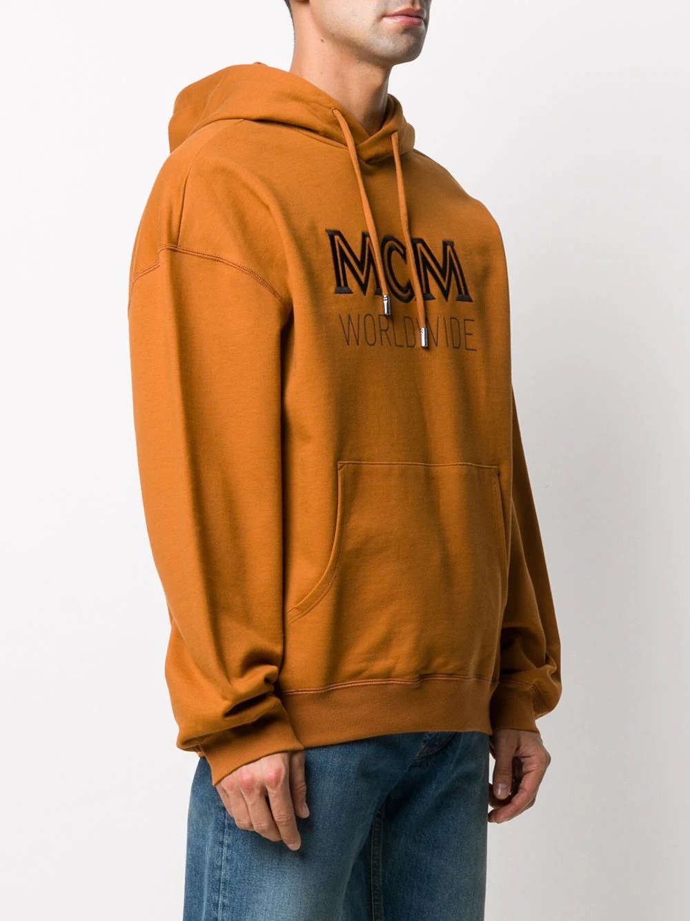 embroidered logo hoodie - 3