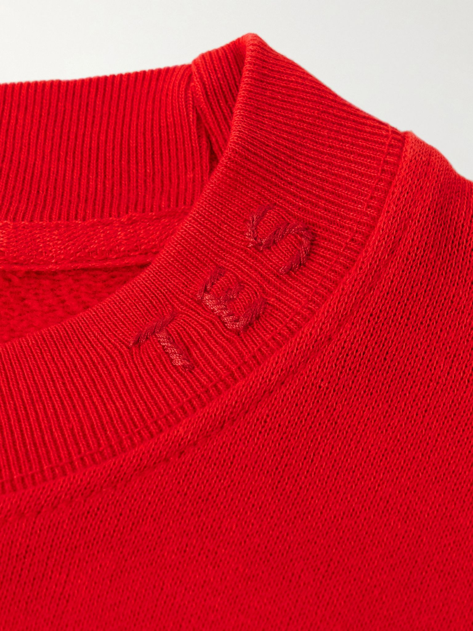 Daily Crew Cotton and Cashmere-Blend Jersey Sweatshirt Red - 4