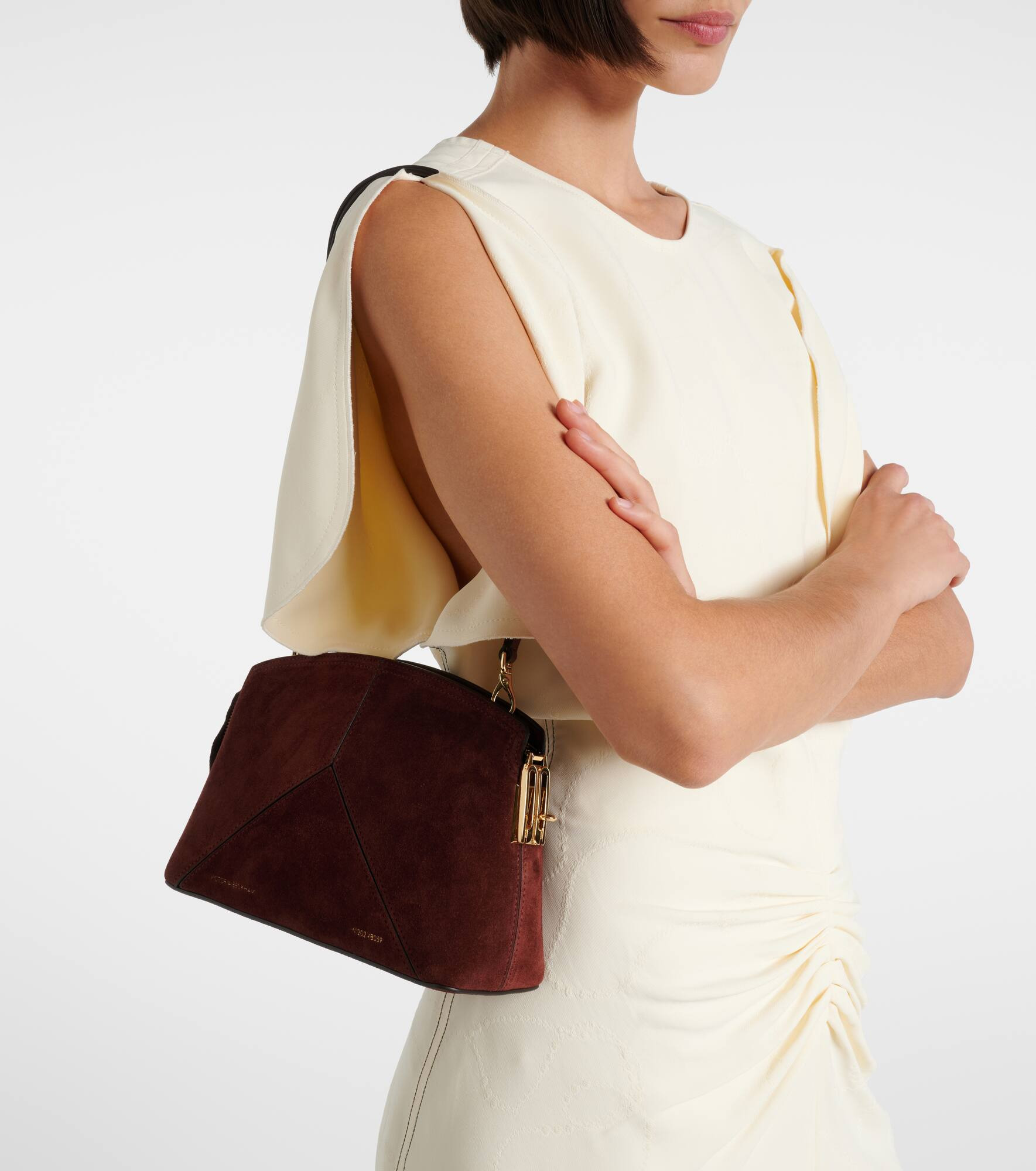 Victoria suede shoulder bag - 6
