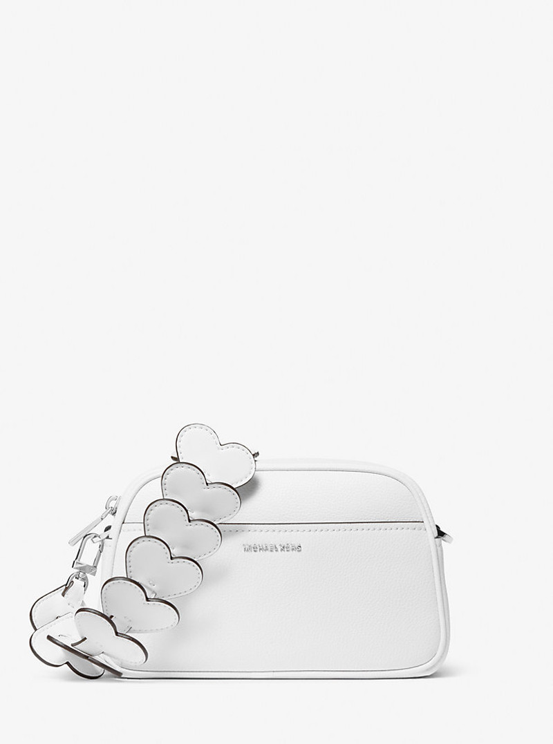 Jet Set Small Leather and Heart Embellished Strap Camera Crossbody Bag 1