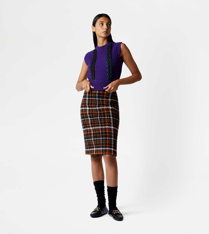Tod's TOD'S GILET IN COTTON - BLUE, BROWN outlook