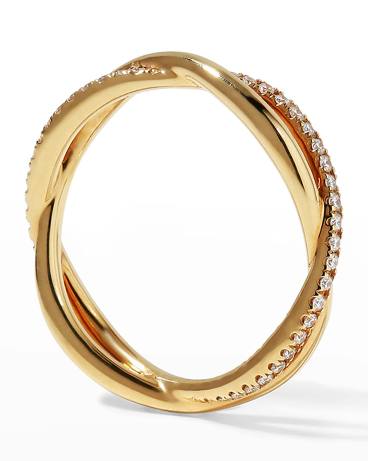 DY Infinity Band Ring with Diamonds in 18K Gold, 4.18mm - 4