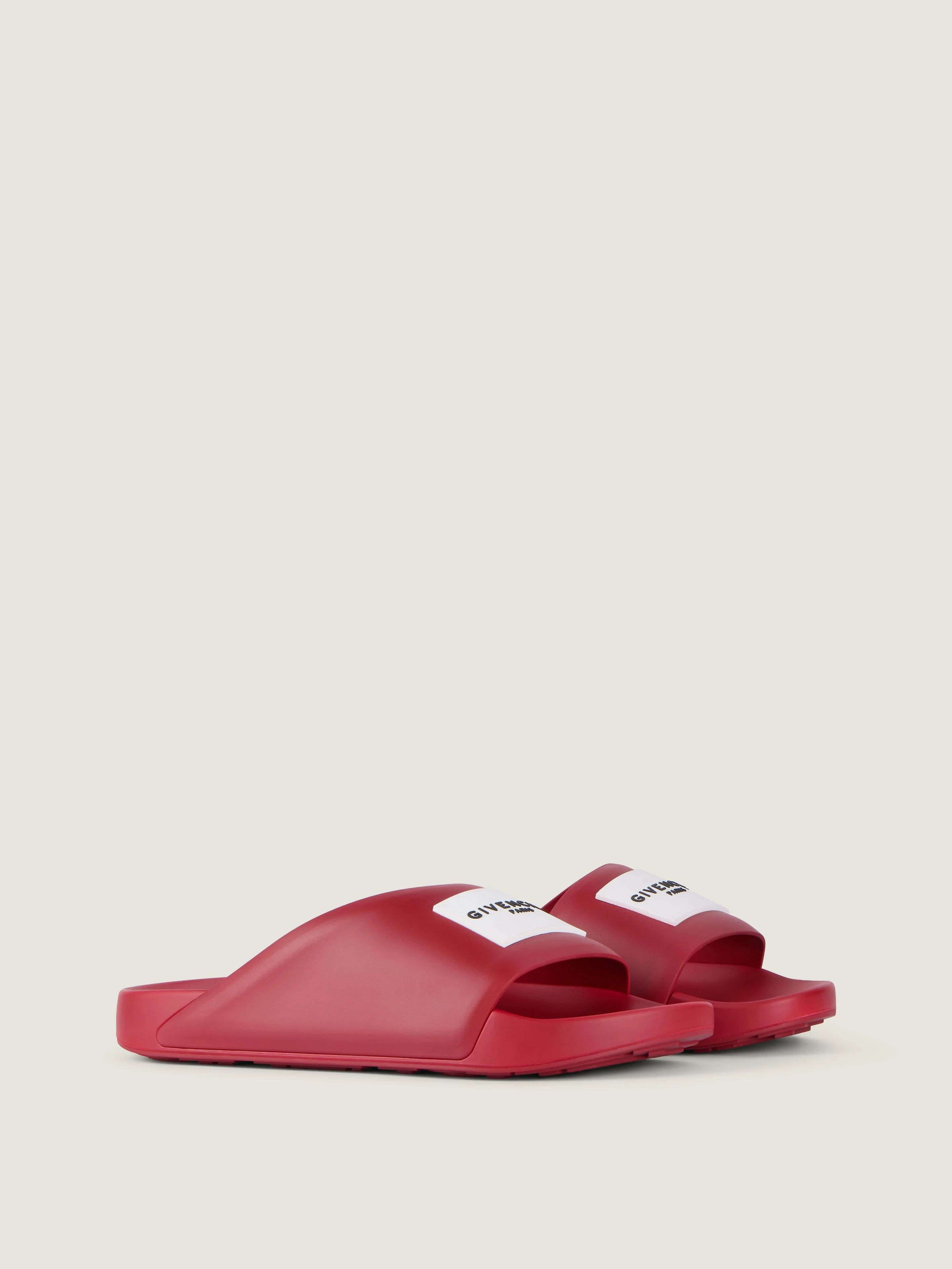 LABEL SLIDE FLAT MULES IN RUBBER - 1