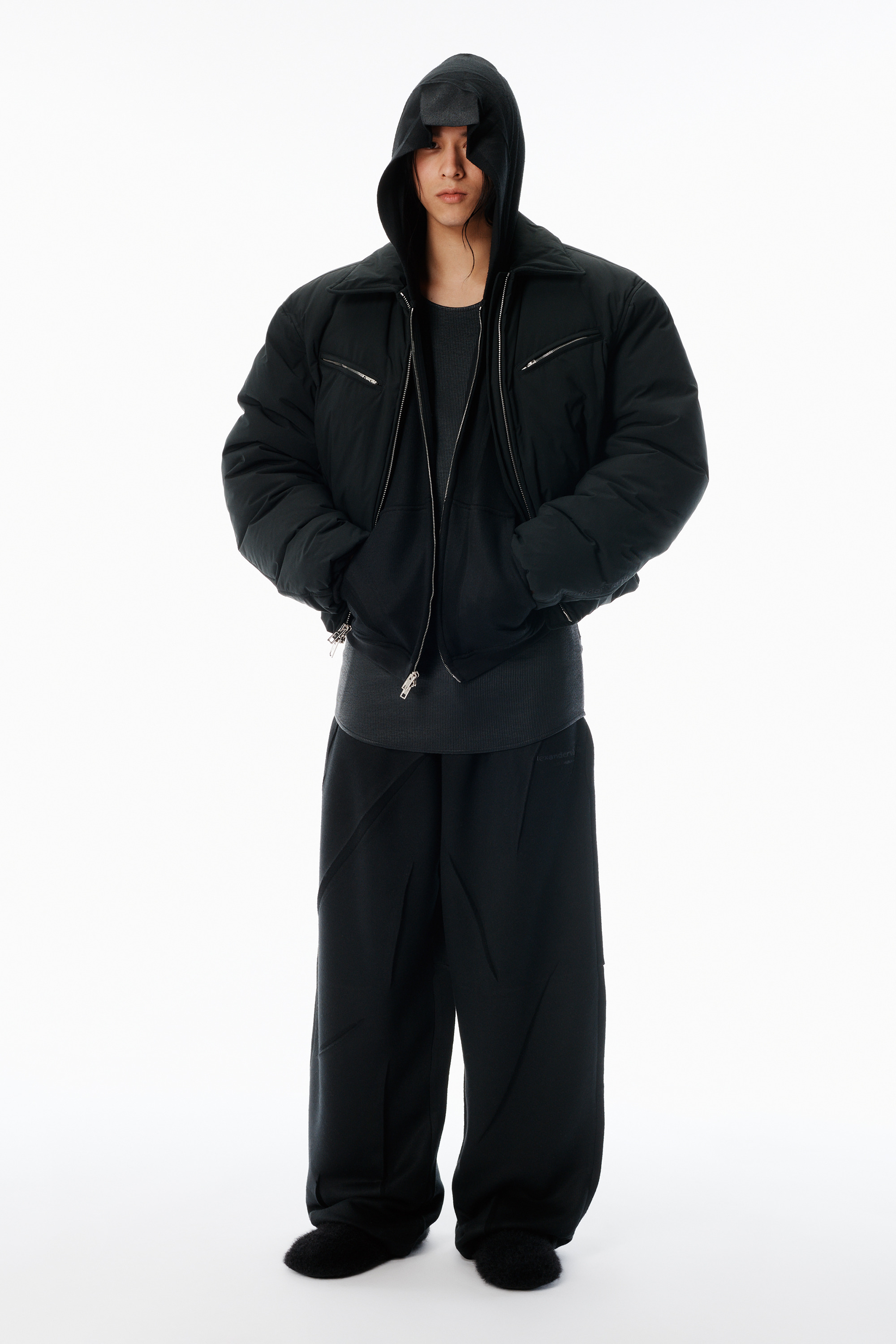 Black Essential Puffer Jacket - 2