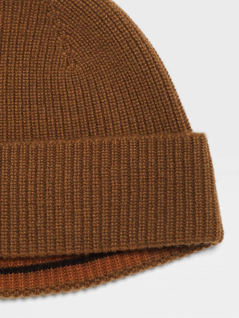 ZEGNA DARK FOLIAGE OASI CASHMERE BEANIE outlook