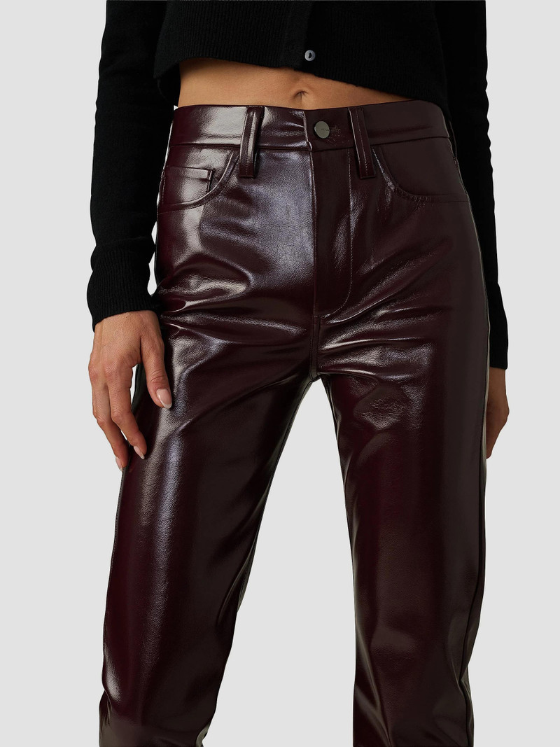 Women's Margot Faux Patent Leather Pants - Bordeaux 6