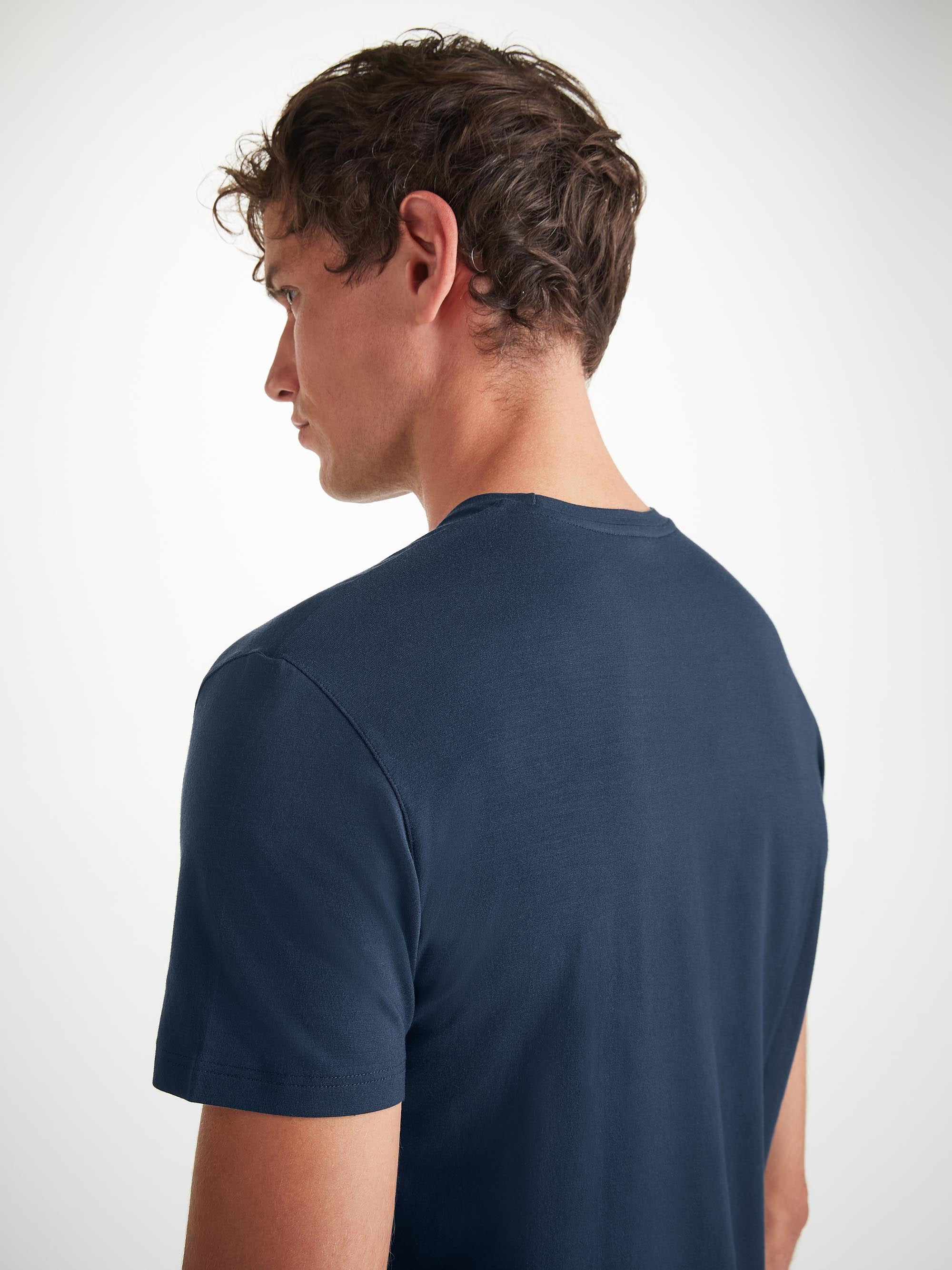 Men's T-Shirt Basel Micro Modal Stretch Navy - 5