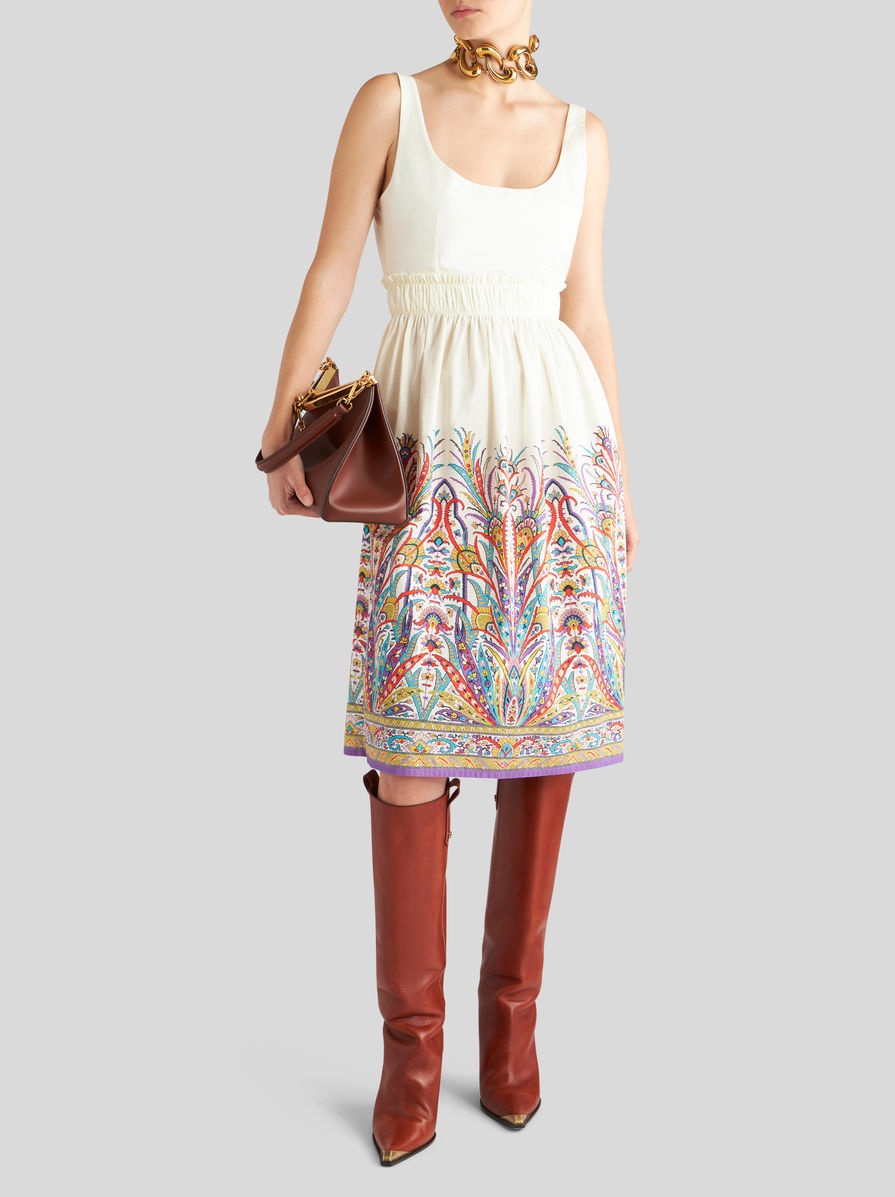 COTTON MIDI DRESS WITH PRINT - 3