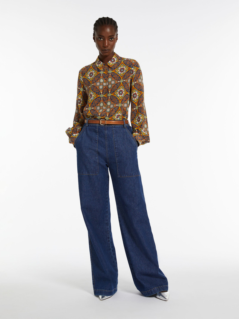 Max Mara PATRONI Cotton denim trousers outlook