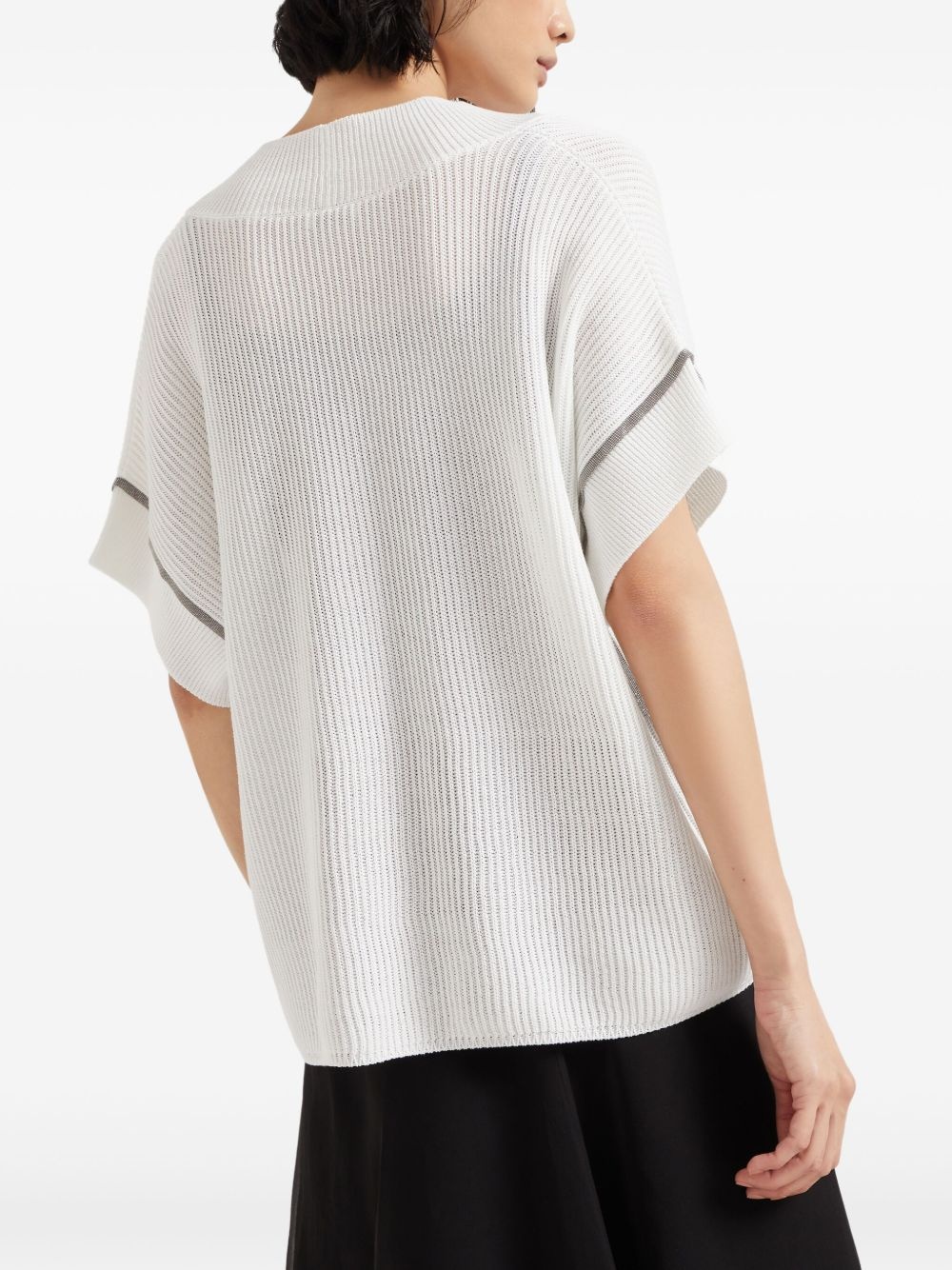 Monili-trim T-shirt - 4