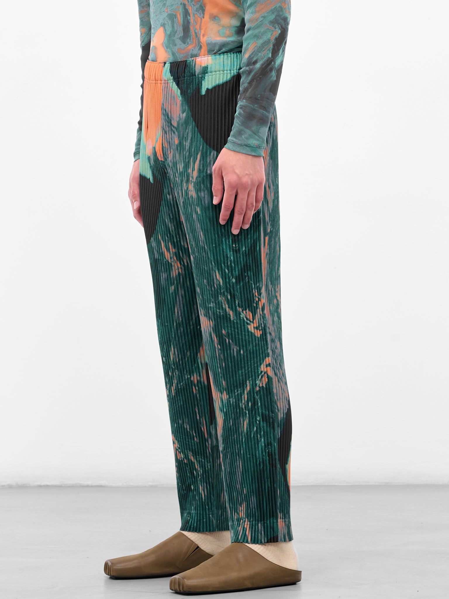 Green Agate Pleated Trousers - 2