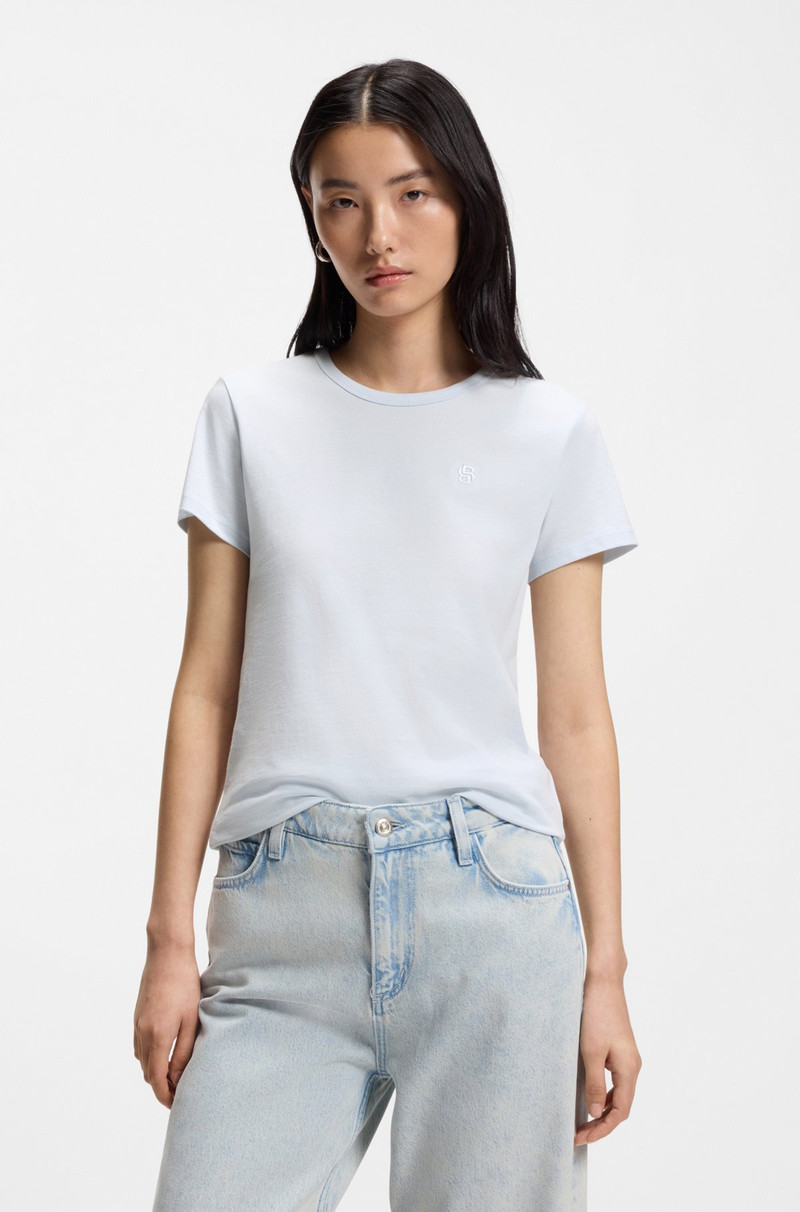 COTTON-JERSEY SLIM-FIT T-SHIRT WITH DOUBLE B MONOGRAM 2