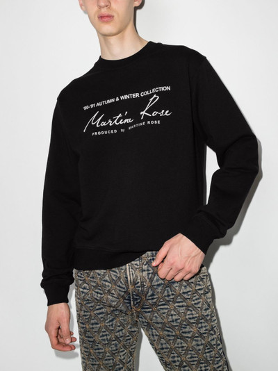 Martine Rose logo-print cotton sweatshirt outlook
