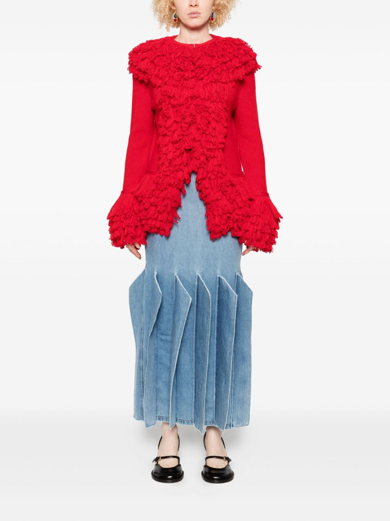 rokh ruffled fringe cardigan outlook