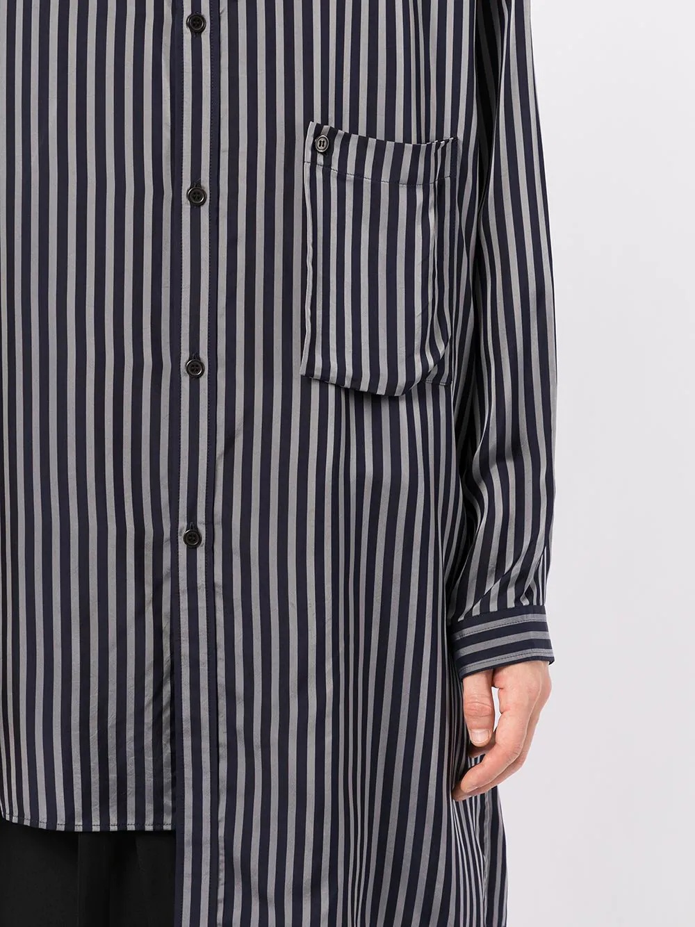 asymmetric striped shirt - 5