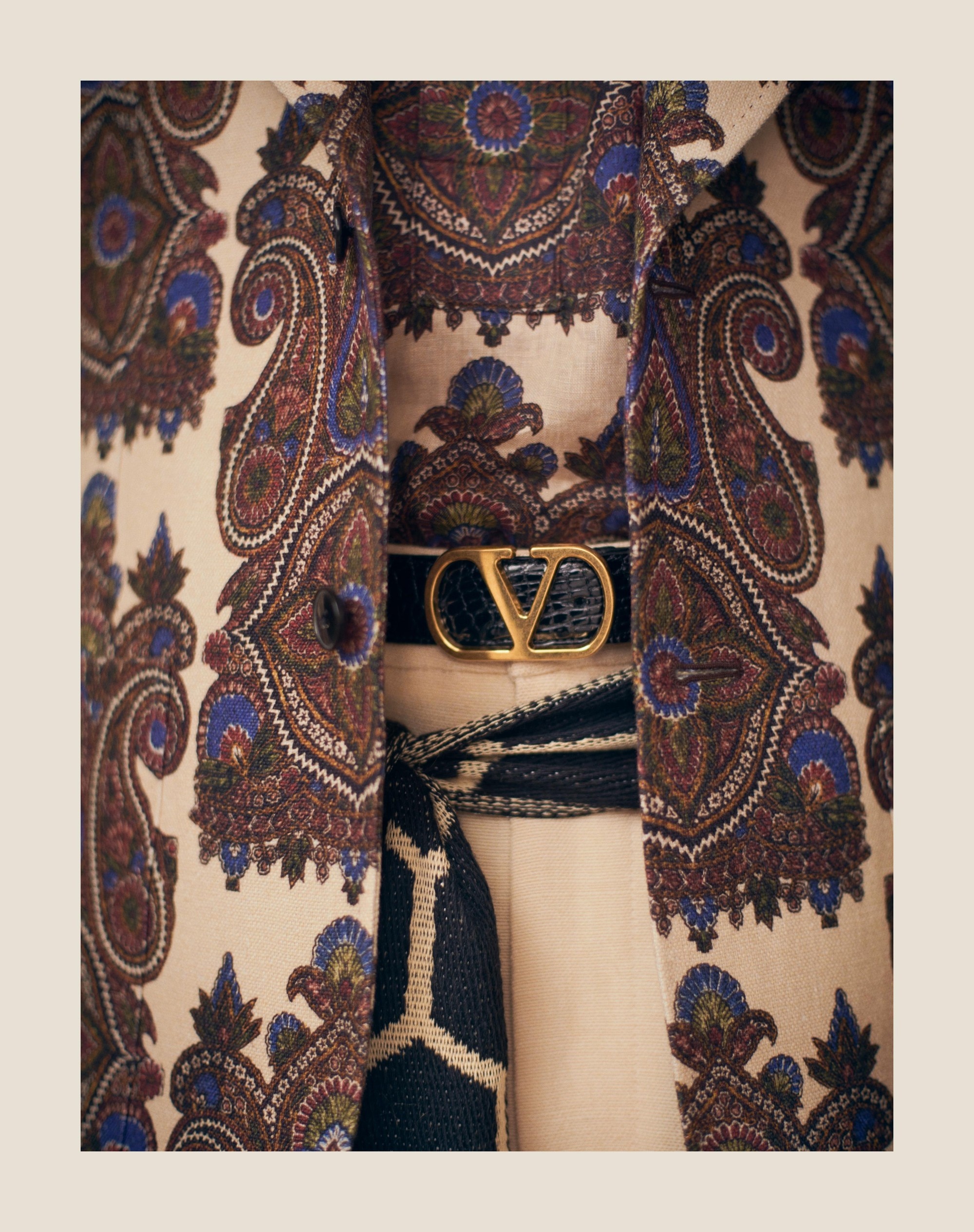 SINGLE-BREASTED JACKET IN CANAPONE WITH VOYAGE IMAGINAIRE PRINT - 10