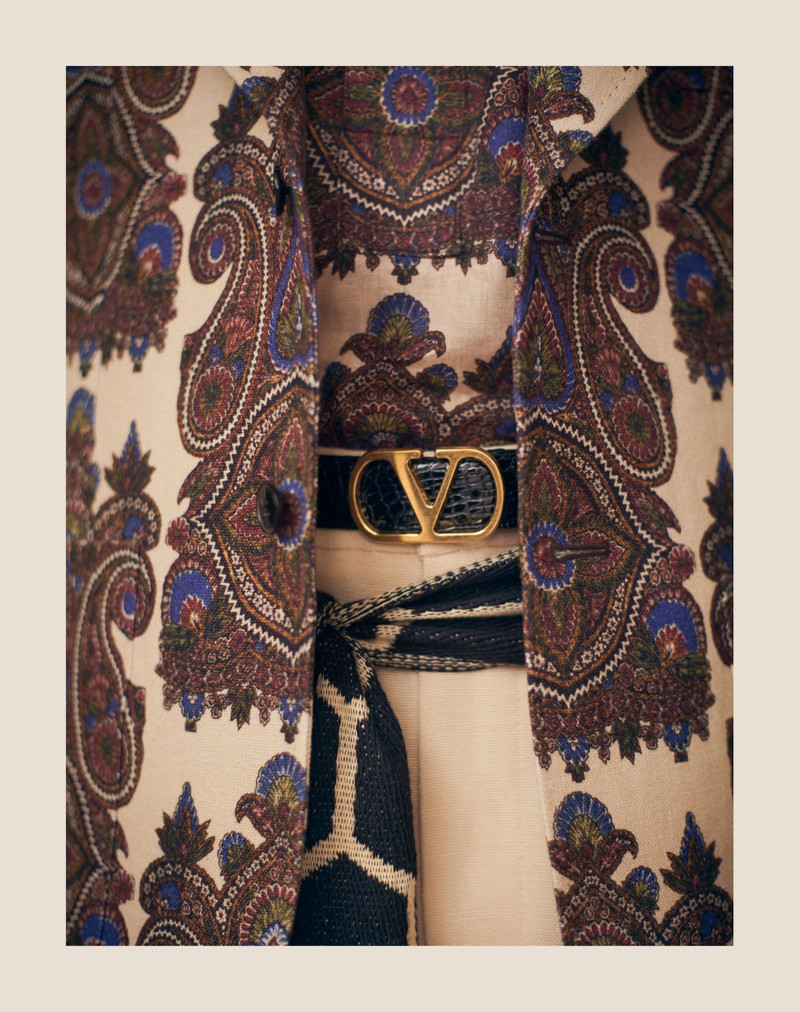 SINGLE-BREASTED JACKET IN CANAPONE WITH VOYAGE IMAGINAIRE PRINT 10