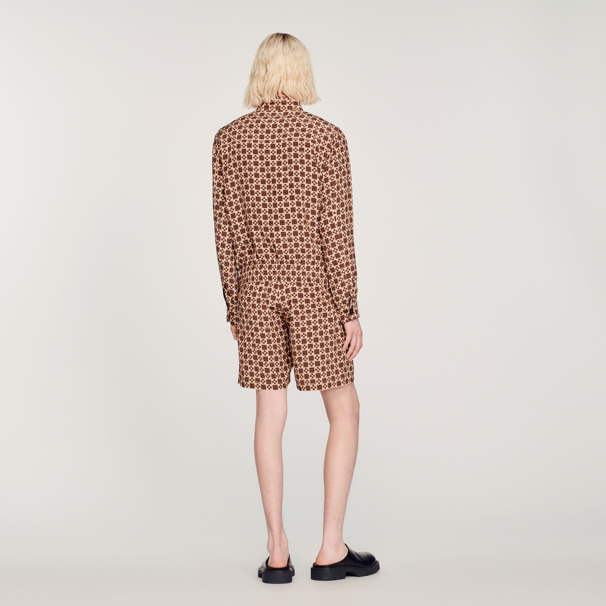 Printed Square Cross jacket - 6