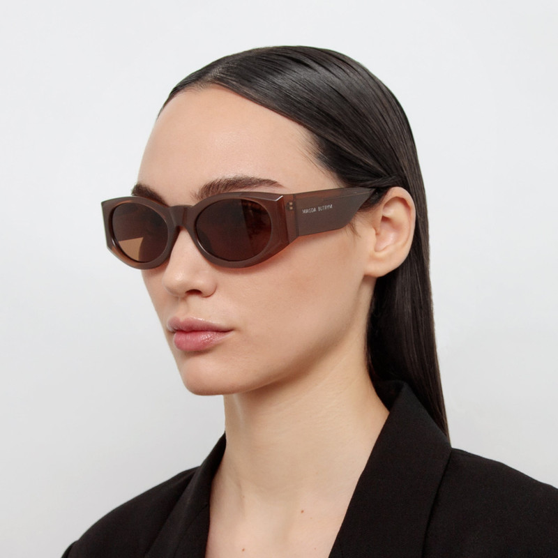 LINDA FARROW Sunglasses in Brown outlook