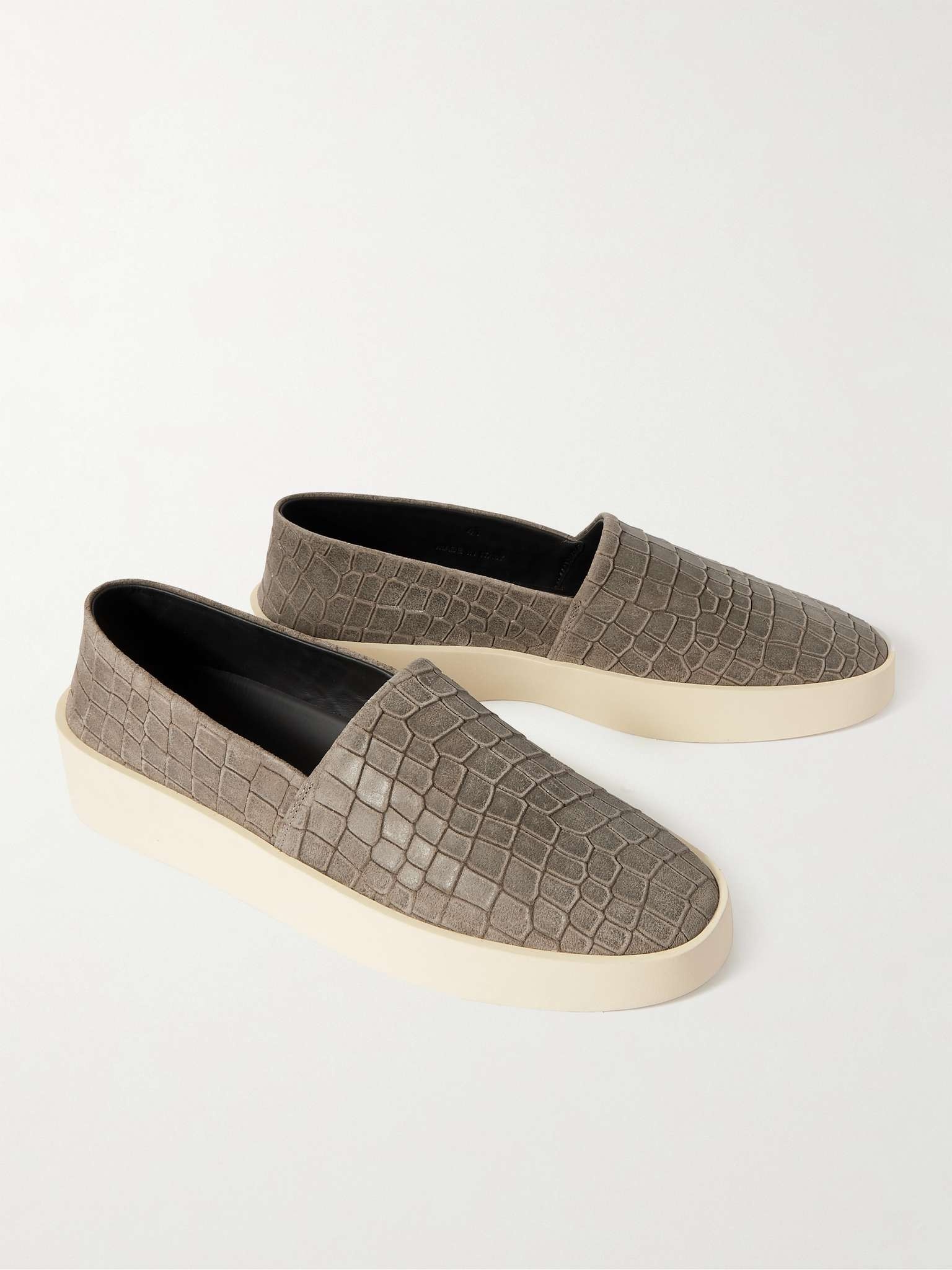 Croc-Effect Leather Espadrilles - 4