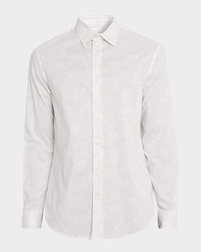 Men's Cotton Micro-Pattern Sport Shirt 1