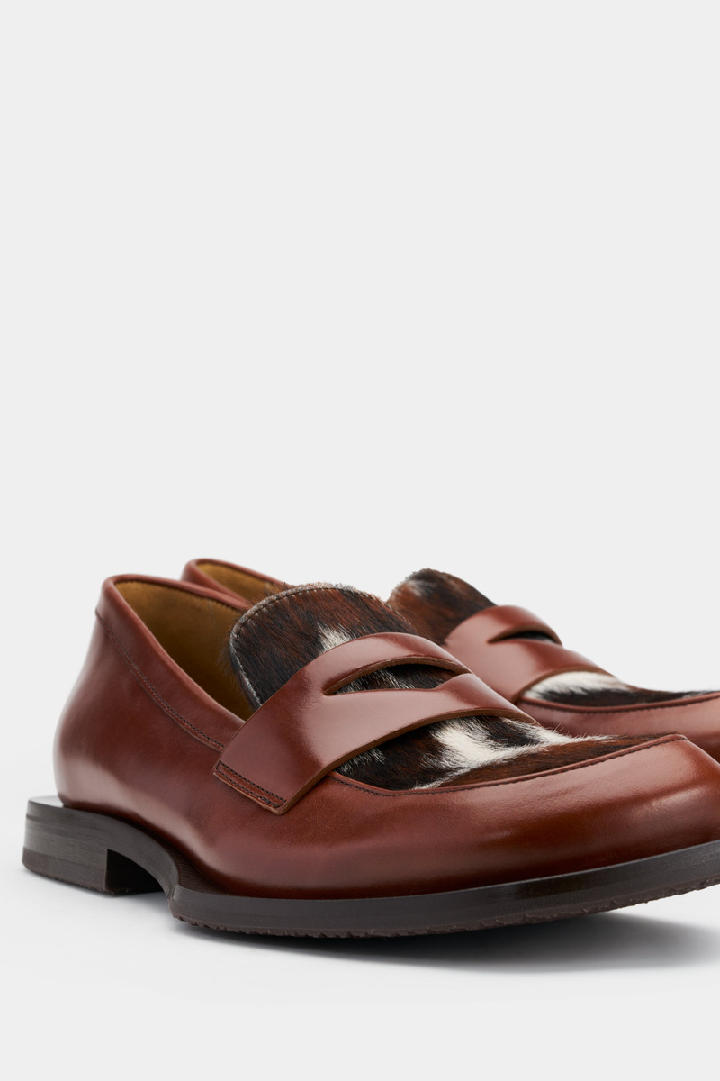 SAVANT MAHOGANY CALF-HAIR LEATHER 4