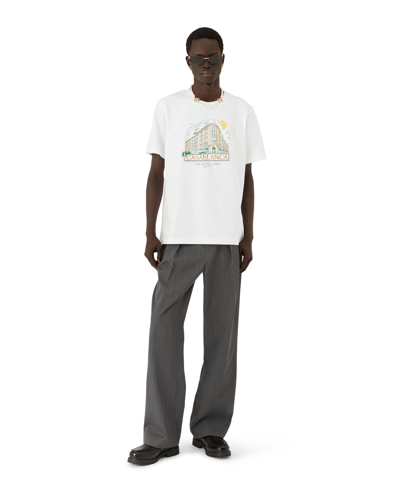 Paris Store Printed Short Sleeve T-Shirt | Casablanca Paris - 4