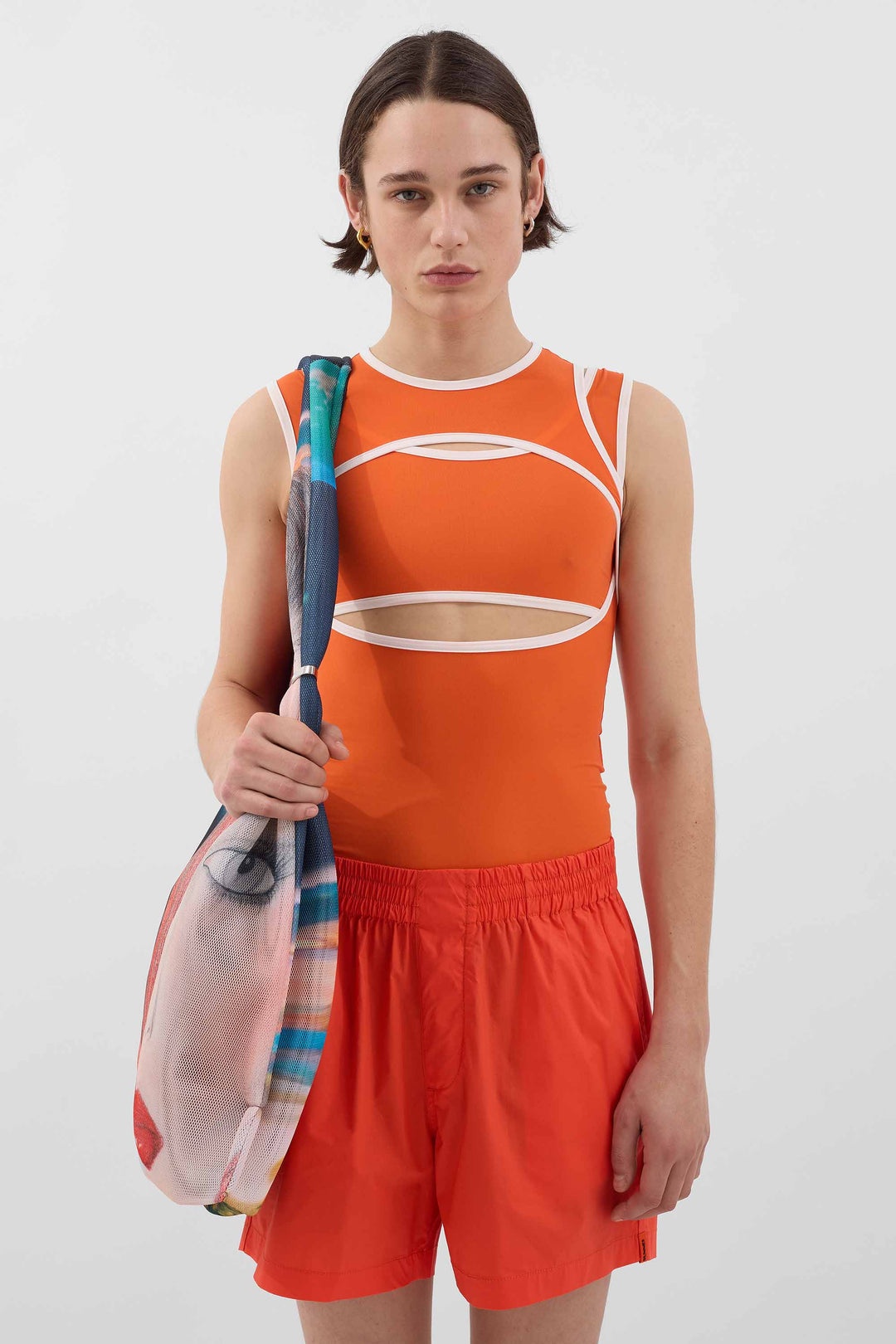 SUPER STRETCH COMBINED TOP / bright orange - 3