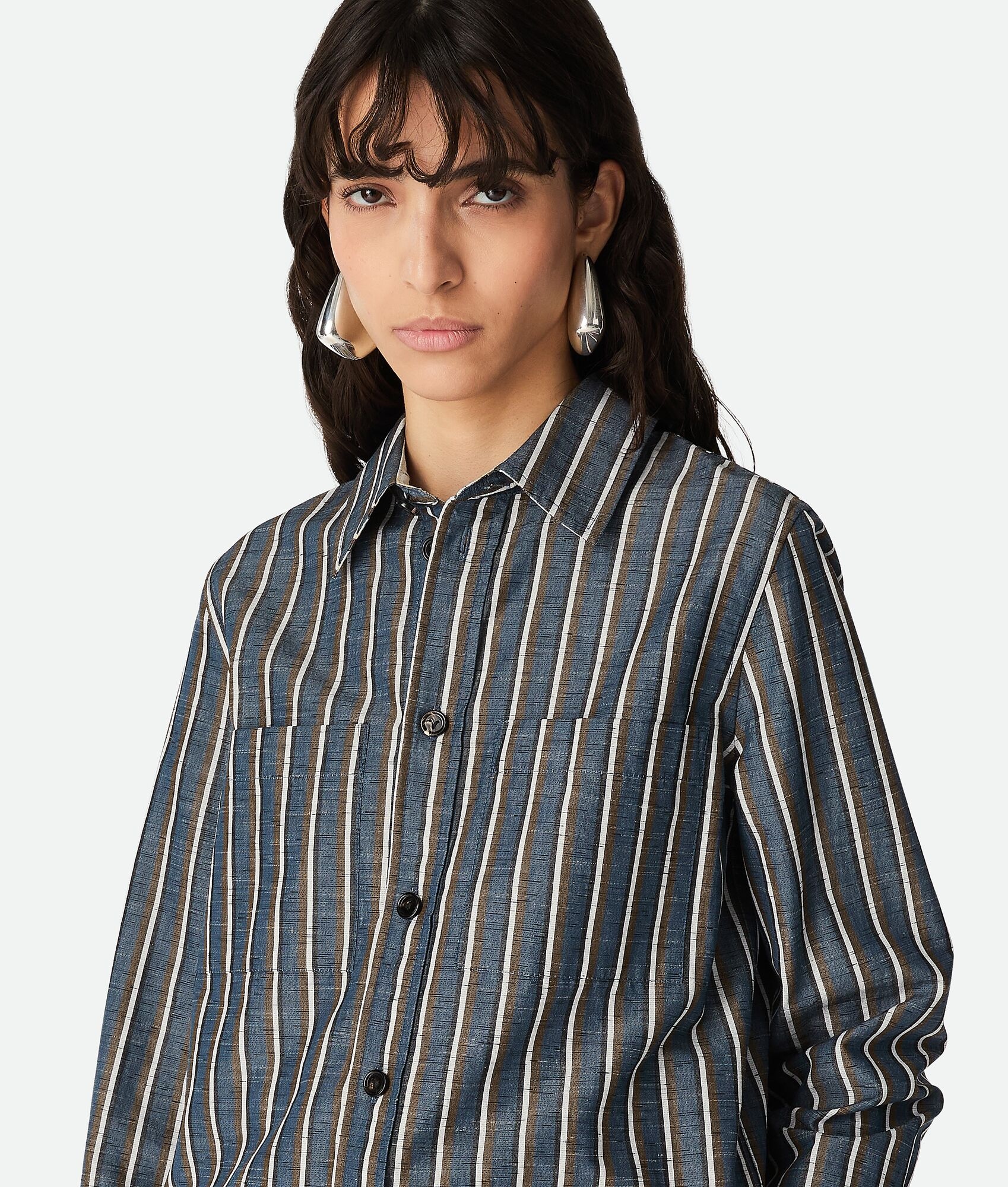 Cotton And Linen Stripe Shirt - 4