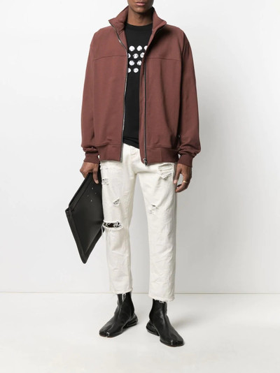 Rick Owens high-neck zipped sweatshirt outlook